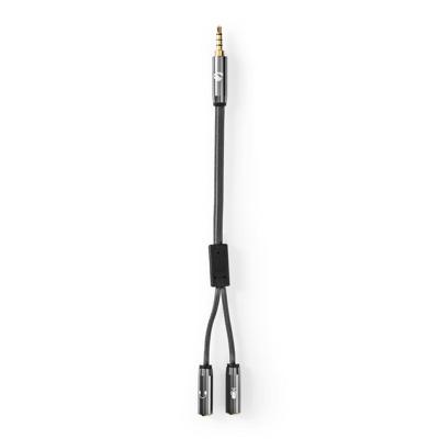 Nedis CATB22150GY02 Stereo-audiokabel 3,5 Mm Male - 2x 3,5 Mm Female Gun Metal Grey Gevlochten Kabel Nedis CATB22150GY02 Stereo-audiokabel 3,5 Mm Male - 2x 3,5 Mm Female Gun Metal Grey Gevlochten Kabel