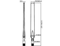 Delock 88913 WiFi-staafantenne 7 dB 2.4 GHz, 5 GHz - thumbnail