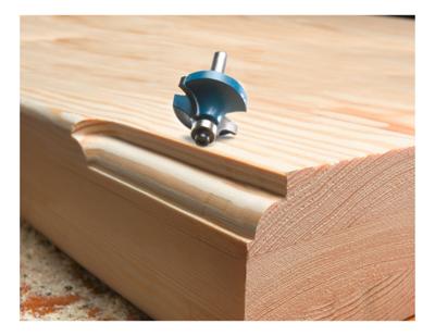 Kwartrondprofielfrees HM aanloopkogellager 25.4 mm blister - Kwb