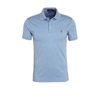POLO Ralph Lauren gemêleerde slim fit polo lichtblauw - thumbnail