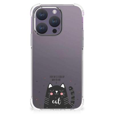 iPhone 15 Pro Stevig | Bumper Hoesje | Cat Good Day iPhone 15 Pro Stevig | Bumper Hoesje | Cat Good Day