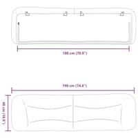 Hoofdbordkussen 180 cm stof lichtgrijs - thumbnail