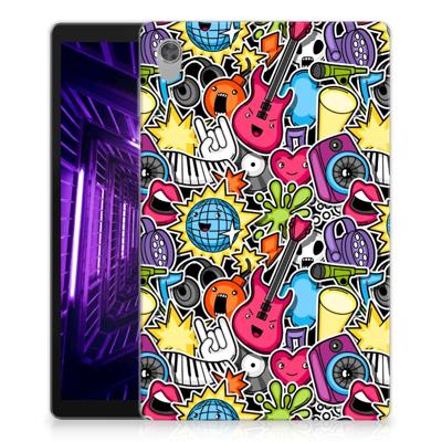 Lenovo Tab M10 HD (2de generatie) Leuke Siliconen Hoes Punk Rock Lenovo Tab M10 HD (2de generatie) Leuke Siliconen Hoes Punk Rock