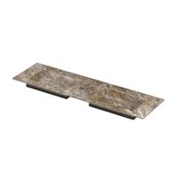 INK Post Wastafel keramische slab envelop bak dubbel 2 kraangaten 160x45x1 Earth glossy - thumbnail
