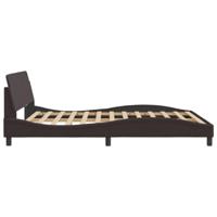 Bedframe zonder matras stof donkerbruin 160x200 cm - thumbnail