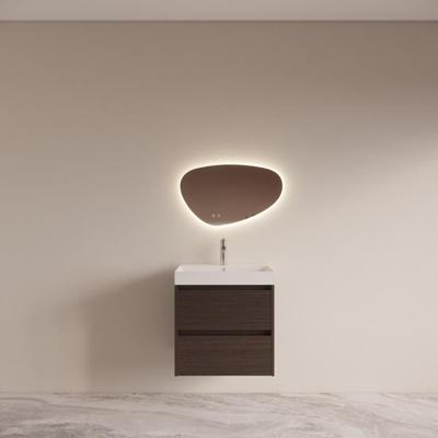 Badmeubelset BWS Riga met Lako Wastafel Wit 60 cm Bruin Eiken Badmeubelset BWS Riga met Lako Wastafel Wit 60 cm Bruin Eiken