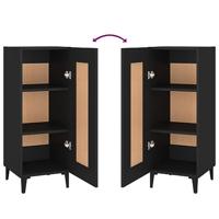 Dressoir 34,5x34x90 cm bewerkt hout zwart - thumbnail