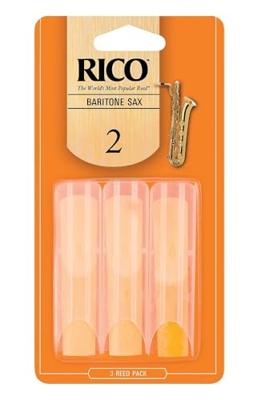 D&apos;Addario Woodwinds RLA0320 Rico Baritonsaxofoonriet, 2.0, 3-Pack, Unfiled