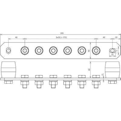 DEHN 472207 PAS I 6AP M10 CU Schroefklemblok 39 kA 1 stuk(s) DEHN 472207 PAS I 6AP M10 CU Schroefklemblok 39 kA 1 stuk(s)