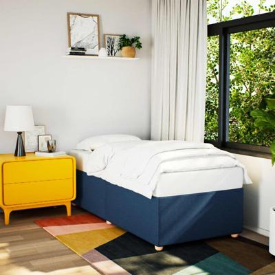 Bedframe zonder matras 100x200 cm stof blauw