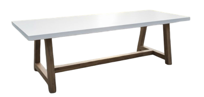 Veltis dining table 250x100x77 iced marble look/acacia teak look Eurofar - Eurofar Veltis dining table 250x100x77 iced marble look/acacia teak look Eurofar - Eurofar