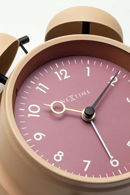 Tafelwekker 12 x 14 x 6 cm - Metaal - NeXtime "Golden Hour"