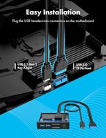 GrauGear G-MP01CR USB 3.0-hub 6 poorten Zwart - thumbnail