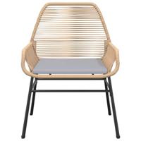 5-delige Tuinset met kussens poly rattan glas bruin - thumbnail