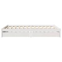 Bedframe zonder matras massief grenenhout wit 160x200 cm - thumbnail