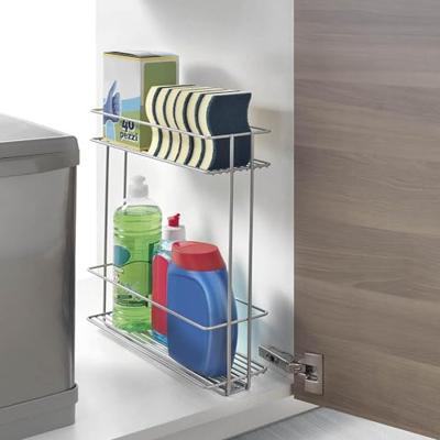 Metaltex Space Saver Smart Kitchen Uitschuifbaar Gootsteenkastrekje 11x38x34 cm Zilver