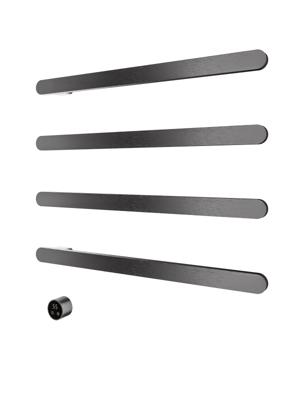 Hotbath &MORE set van 4 rails RASS80 SOFT SQUARE 80 cm met separate schakelaar en inbouw element Geborsteld Gunmetal PVD (RASS80-4BGP) Hotbath &MORE set van 4 rails RASS80 SOFT SQUARE 80 cm met separate schakelaar en inbouw element Geborsteld Gunmetal PVD (RASS80-4BGP)