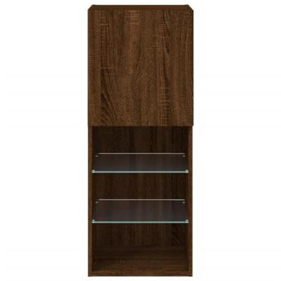 Tv-meubel met LED-verlichting 40,5x30x102 cm bruineikenkleurig