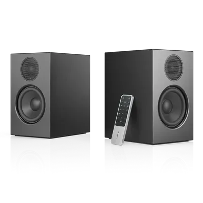 Audio Pro A28 - Draadloze actieve multiroom luidspreker met Bluetooth & WiFi - Stereo Speaker voor home entertainment met AirPlay 2, Chromecast, Spotify - zwart