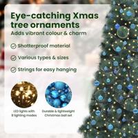 VidaXL Kunstmatige voorverlichte kerstboom met ballenset groen 240 cm - thumbnail
