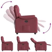 Fauteuil verstelbaar stof wijnrood - thumbnail