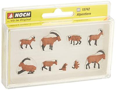 NOCH 15742 H0 Alpendieren figuren Geverfd
