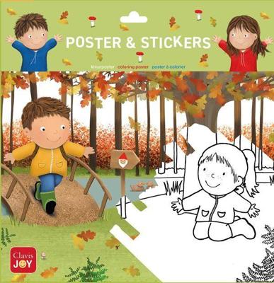 Kleurposter Luuk en Lotje Het herfstbos Kleurposter Luuk en Lotje Het herfstbos