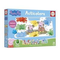 Acticolors - Educatief spel - EDUCA - Peppa Pig - Stapelen van gekleurde fiches en vormen - Vanaf 2 jaar - thumbnail