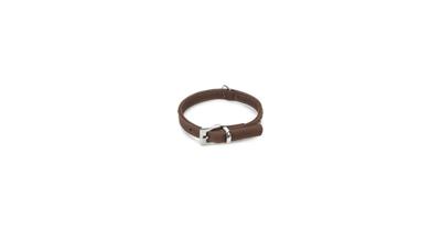 Beeztees buffalo - halsband hond - leer - bruin - 27 cm x 10 mm
