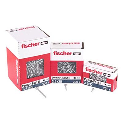 Fischer 670102 Power-Fast II Spaanplaatschroef 3.5 mm 30 mm T-profiel Staal Galvanisch verzinkt 200 stuk(s)