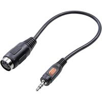 Speaka Professional SP-7869840 DIN-aansluiting/jack audio adapter [1x jack plug 3.5 mm - 1x diode-aansluiting 5-polig (D, zwart - thumbnail