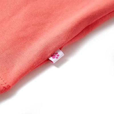 Kindershirt 128 koraalkleurig Kindershirt 128 koraalkleurig