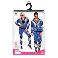 Fout 80&apos;s Trainingspak Discobal Blauw Unisex - thumbnail