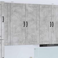 Keukenkast met plank Beton Grijs 40 x 31 x 100 cm Bewerkt hout - thumbnail