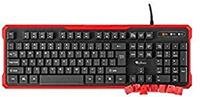 GENESIS RHOD 110 toetsenbord USB QWERTY US International Zwart, Rood - thumbnail