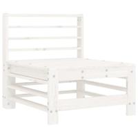 Middenbank met kussens massief grenenhout wit - thumbnail