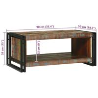 Salontafel Bruin 90 x 50 x 38 cm massief gerecycled hout - thumbnail
