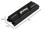 Kingston Fury Renegade 1 TB NVMe/PCIe M.2 SSD 2280 harde schijf PCIe NVMe 4.0 x4 Retail SFYRSK/1000G - thumbnail