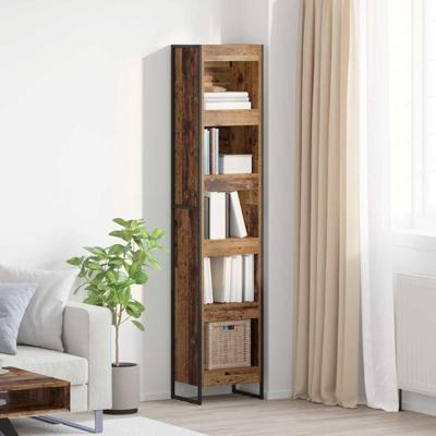 Boekenkast Oud Hout 80 x 30 x 155 cm Bewerkt hout