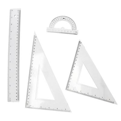 Merkloos Linialen set - Liniaal set - 4 delig