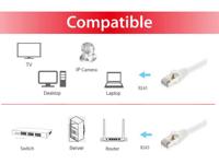Equip 605515 RJ45 Netwerkkabel, patchkabel CAT 6 S/FTP 7.50 m Wit Vergulde steekcontacten 1 stuk(s) - thumbnail