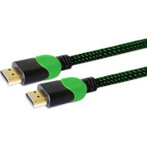 Savio GCL-06 HDMI kabel 3 m HDMI Type A (Standaard) Zwart, Groen