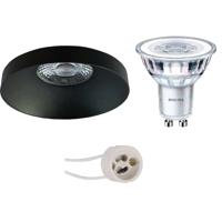 LED Spot Set - Pragmi Vrito Pro - GU10 Fitting - Inbouw Rond - Mat Zwart - Ø82mm - Philips - CorePro 840 36D - 3W - Natuurlijk Wit 4000K - Dimbaar - thumbnail