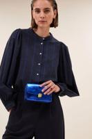 By-Bar rikki check blouse | blue checks - thumbnail