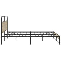 Bedframe zonder matras metaal gerookt eikenkleurig 183x213 cm - thumbnail
