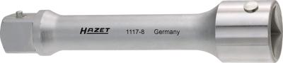 HAZET Verlengstuk 1117-8 · 1 inch (25 mm) vierkant hol · 1 inch (25 mm) vierkant massief · Lengte: 200 mm HAZET Verlengstuk 1117-8 · 1 inch (25 mm) vierkant hol · 1 inch (25 mm) vierkant massief · Lengte: 200 mm