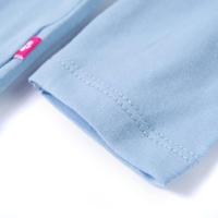 Kindershirt met lange mouwen zwanenprint 104 lichtblauw - thumbnail
