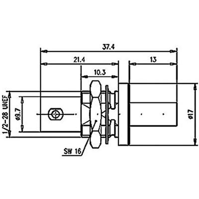 Telegärtner 100027467 100027467 BNC-connector Bus, inbouw 50 Ω 1 stuk(s)