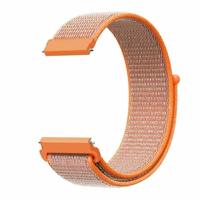 By Qubix - Compatible met Garmin Venu/Sq / Sq2 / 2 plus - Sport Loop nylon bandje - Oranje - Compatible Garmin bandje - Bandbreedte: 20mm - thumbnail