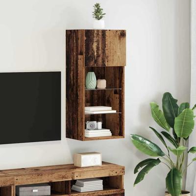 Wandgemonteerde TV Kast Oud Hout 40,5 x 30 x 90 cm Bewerkt hout